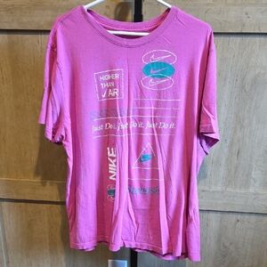 (J51) Womans Sz XXL Nike Pink Swoosh Tee
